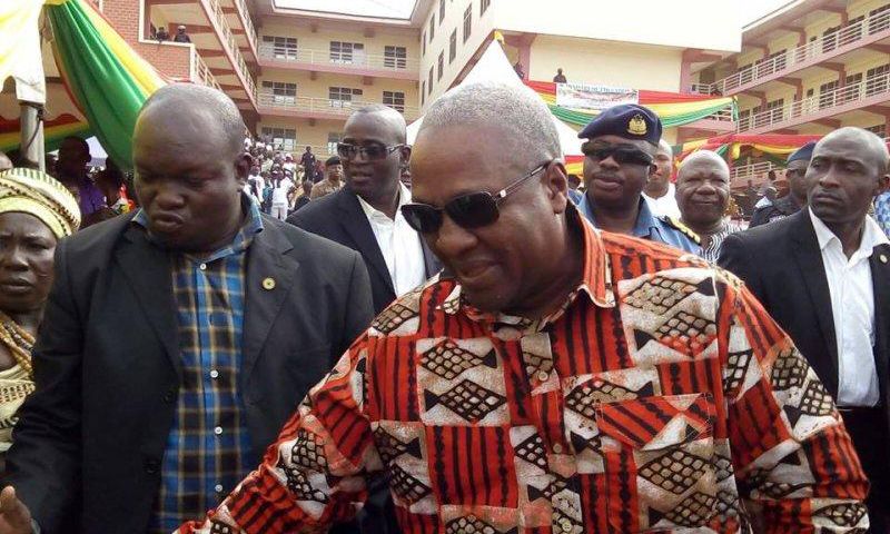President John Mahama at the grounds