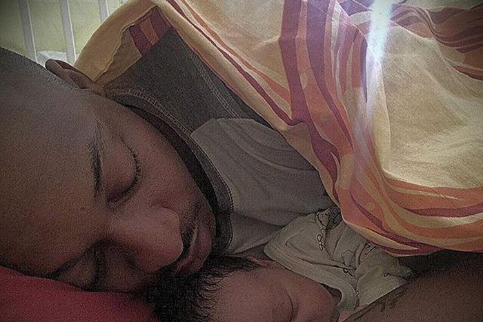 IK Ogbonna and his son Ace