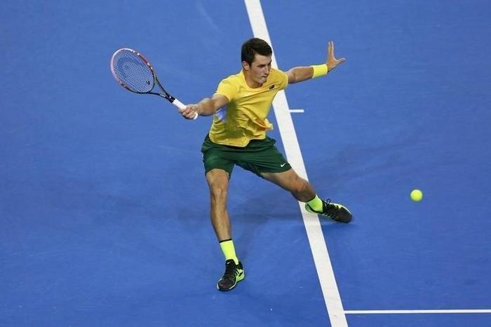 Tennis - Great Britain v Australia - Davis Cup Semi Final - Emirates Arena, Glasgow, Scotland - 18/9/15
Australia's Bernard Tomic in action
Action Images via Reuters / Jason Cairnduff
Livepic