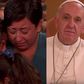Pope Francis consoles single mother of two, Rosemary Farfan