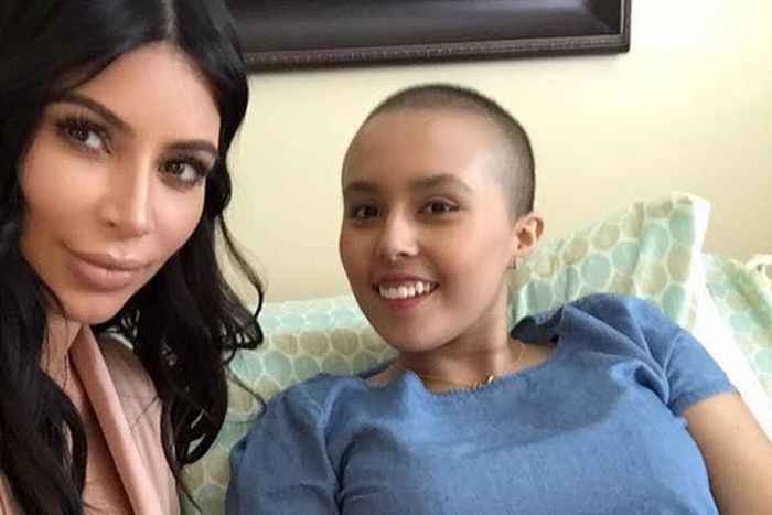 Kim Kardashian visits Make-A-wish recepient