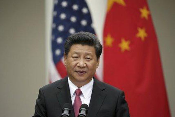 Chinese President Xi addresses joint news conference in the Rose Garden of the White House in Washington