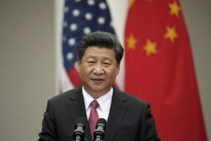 Chinese President Xi addresses joint news conference in the Rose Garden of the White House in Washington