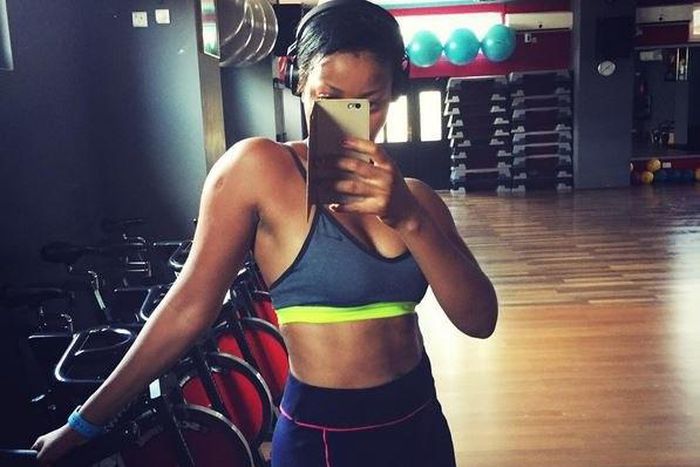 Damilola Adegbite-Attoh in the gym.