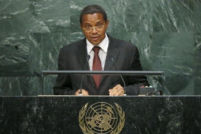 President Jakaya Mrisho Kikwete of Tanzania addresses a plenary meeting of the United Nations Sustainable Development Summit 2015 at the United Nations headquarters in Manhattan, New York September 26, 2015. REUTERS/Darren Ornitz