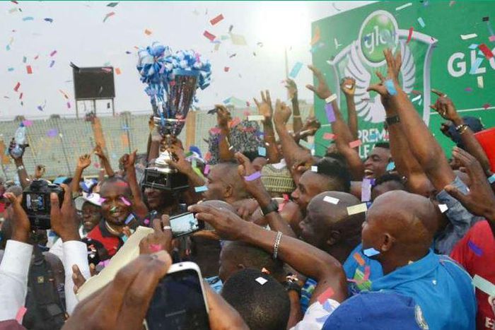 Enyimba receive their NPFL trophy