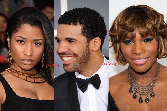 Nicki Minaj, Drake and Serena Williams