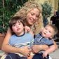 Shakira with her two sons, Milan and Sasha