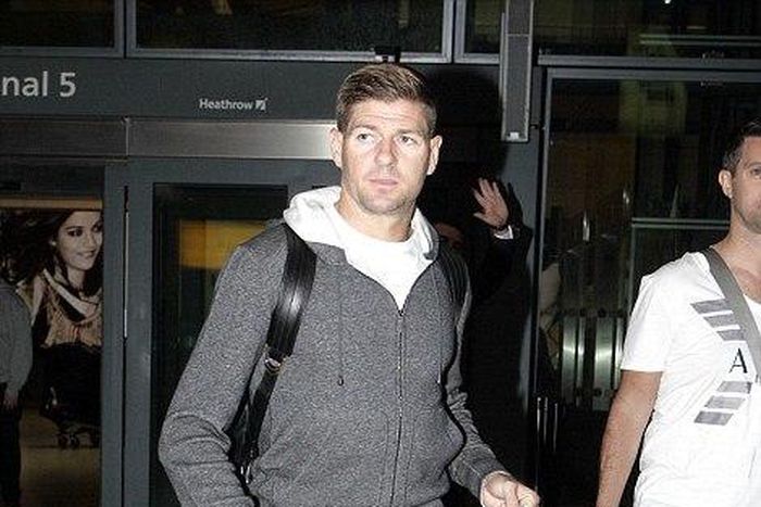 Steven Gerrard arrives England