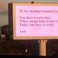 Epic break up for cheating husband