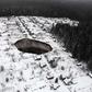 The sinkhole in Solikamsk when it first opened on November 2014