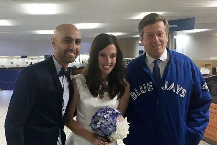 Samantha Jackson and Farzin Yousefian from Toronto, Canada had planned a a big wedding, venue, caterer and other preparations ready when they realised the cost of their wedding could be put to better use by using the funds for another cause