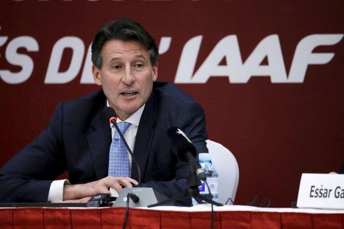 Newly elected President of International Association of Athletics Federations Sebastian Coe speaks at a news conference, in Beijing, August 19, 2015. REUTERS/Jason Lee