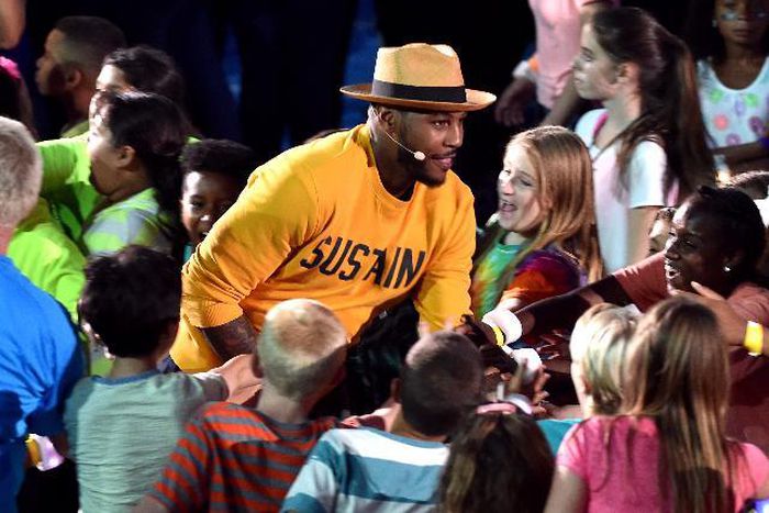 Carmelo Anthony at the Nickelodeon Kids Choice Sports Awards 2015