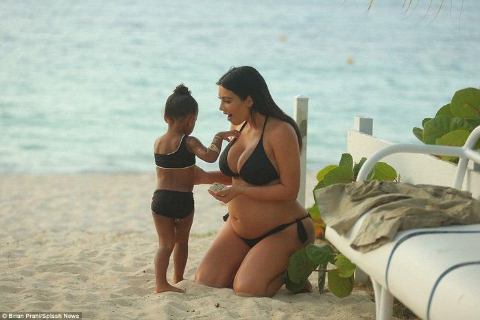 Kim Kardashian and daughter North West