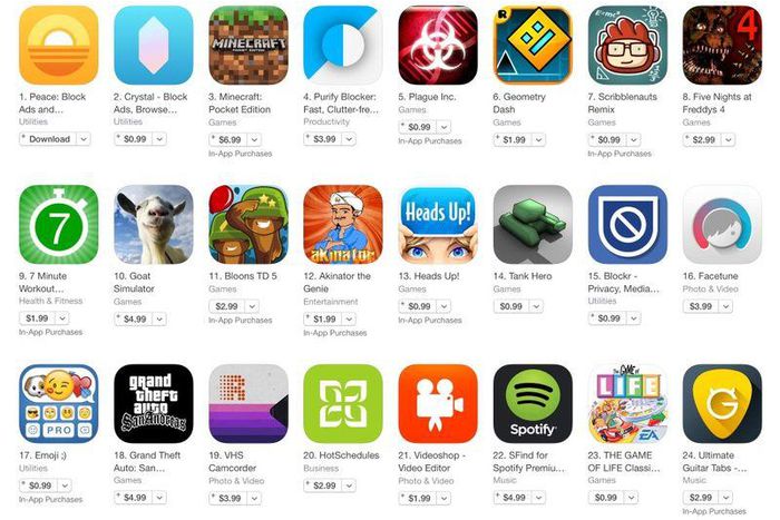 Some of the ad-blocking apps popping up and taking over the Apple App Store