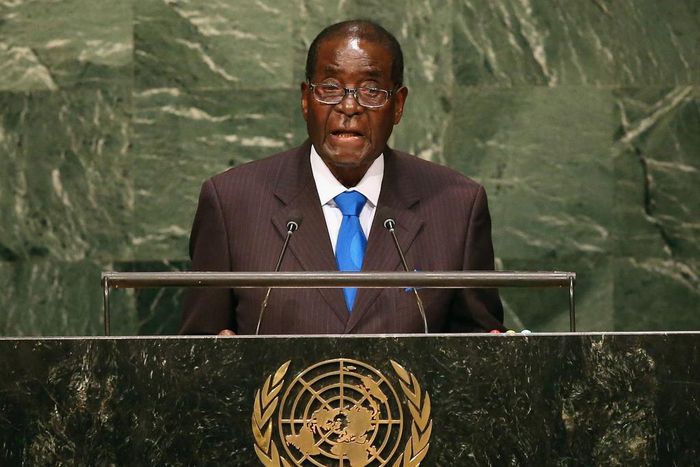 Robert Mugabe used the United Nations podium on Monday evening to attack homosexuality in front of the general assembly.