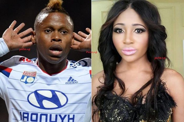 Cameronnian striker, clinton Njie split from model fiance, Syndy Emade