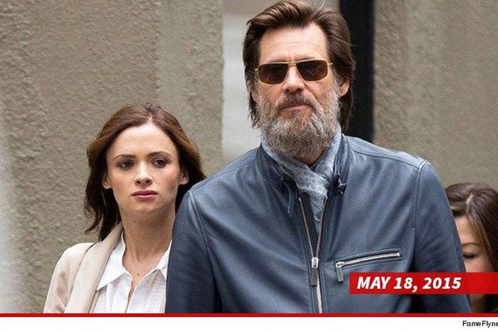 Jim Carrey and Cathriona White in May 2015