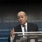 French Defence Minister Jean-Yves Le Drian during a news conference of European Union foreign and defence ministers at the EU Council in Brussels, Belgium, November 17, 2015. REUTERS/Delmi Alvarez