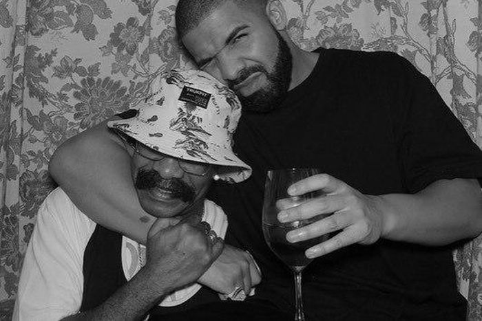 Rappar, Drake, hangs out with dad, Dennis Graham
