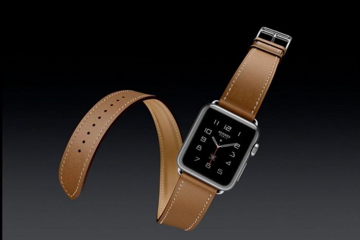 The Hemes Apple Watch with hand-stitched leather