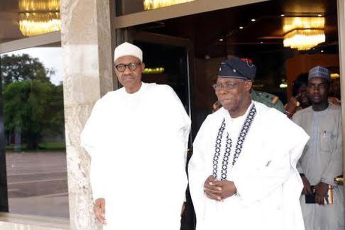 President Muhammadu Buhari meets with former President, Olusegun Obasanjo