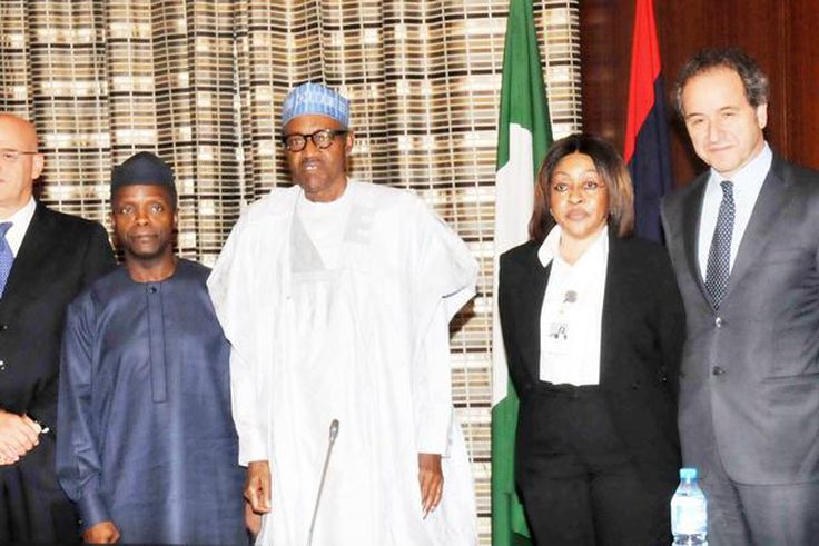 AGIP OFFICIALS MEET WITH PRESIDENT BUHARI IN ABUJA.