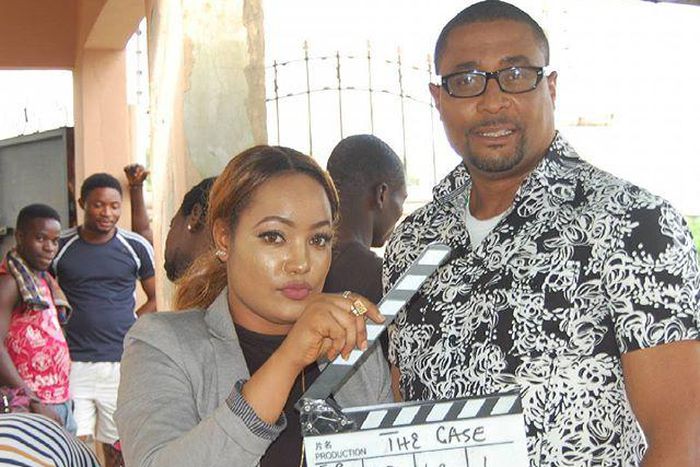 Tony Umez on set of Frank Rajah's upcoming TV series 'The Case'