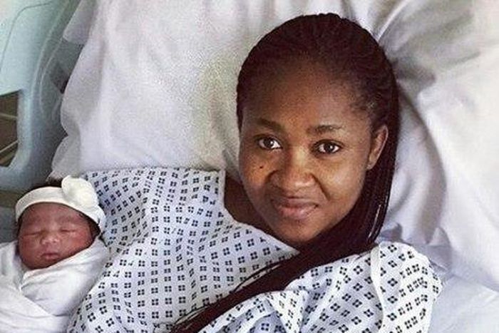 Mary Remmy and her second child.