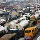 Tankers and trailers on Apapa-Oshodi expressway