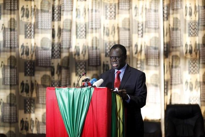 Burkina Faso's interim President Michel Kafando speaks to the media at the foreign affairs ministry in Ouagadougou, Burkina Faso, September 23, 2015. REUTERS/Joe Penney