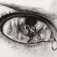 Sketch of teary eye