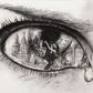 Sketch of teary eye
