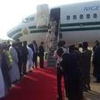 President Muhammadu Buhari arrives in Kaduna on September 3, 2015
