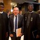 President Muhammadu Buhari meets with businessmen in France on September 15, 2015