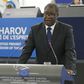 Congolese gynaecologist Denis Mukwege delivers a speech during an award ceremony to receive his 2014 Sakharov Prize at the European Parliament in Strasbourg November 26, 2014. REUTERS/Vincent Kessler