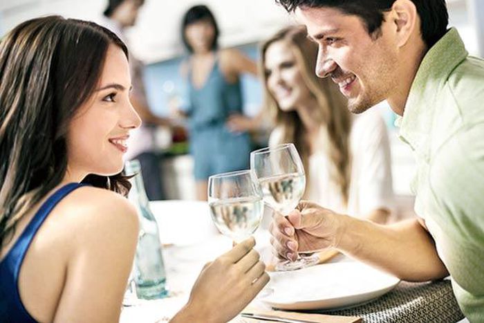 girl and guy-flirting