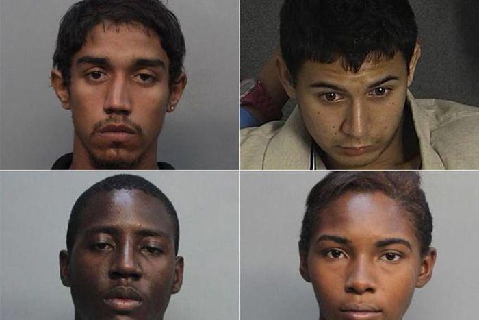 Kaheem Arbelo, 20, Christian Colon, 19, Jonathan Lucas, 18 and Desiray Strickland, 18, hacked at Jose Amaya Guardado