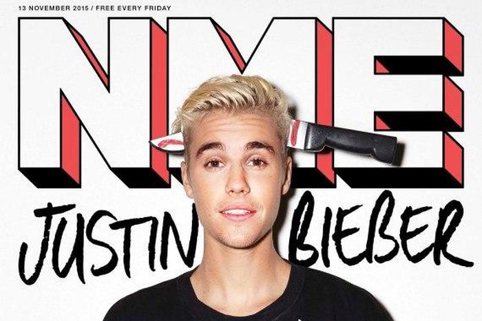 Justin Bieber on NME mgazine cover