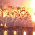The church flames with faces in it