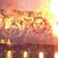 The church flames with faces in it