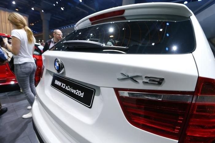The rear of a BMV X3 xDrive20d is seen on display at the Frankfurt Motor Show (IAA) in Frankfurt, Germany September 24, 2015. REUTERS/Ralph Orlowski