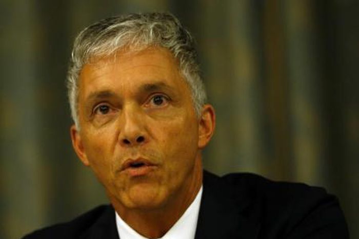 Swiss Attorney General Michael Lauber addresses a news conference on Swiss criminal proceedings regarding the allocation of the FIFA World Cup tournaments in 2018 and 2022 at the Conference of the International Association of Prosecutors (IAP) in Zuric...
