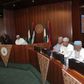 President Muhammadu Buhari swears in new INEC officials in Abuja on November 9, 2015