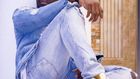 Jim Iyke scores distressed denim on denim
