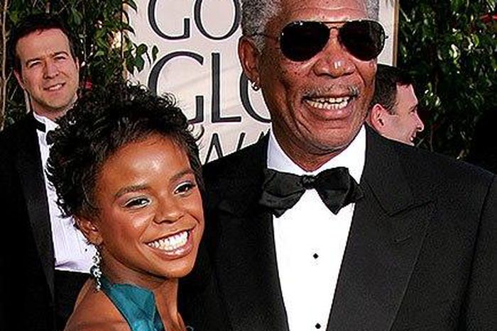 morgan-freeman and step daugther