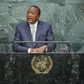Kenya's President Uhuru Kenyatta addresses attendees during the 70th session of the United Nations General Assembly at the U.N. headquarters in New York September 28, 2015. REUTERS/Eduardo Munoz