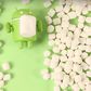 The Android Mascot surrounded by marshmallows