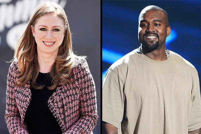 Chelsea Clinton and Kanye West